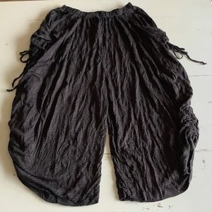 Comfy USA Brown Black stripe Lagenlook balloon pants XS
